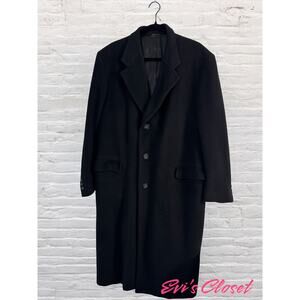 Gerald Austin London New York Vintage Wool Blend Overcoat Trench Coat 46-48 Long